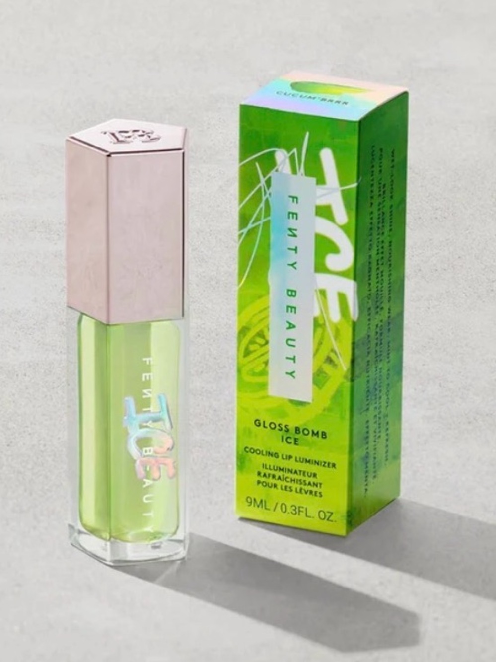 Fenty Beauty Gloss Bomb Ice Cooling Lip Luminizer — Cucumber Brrr NIB